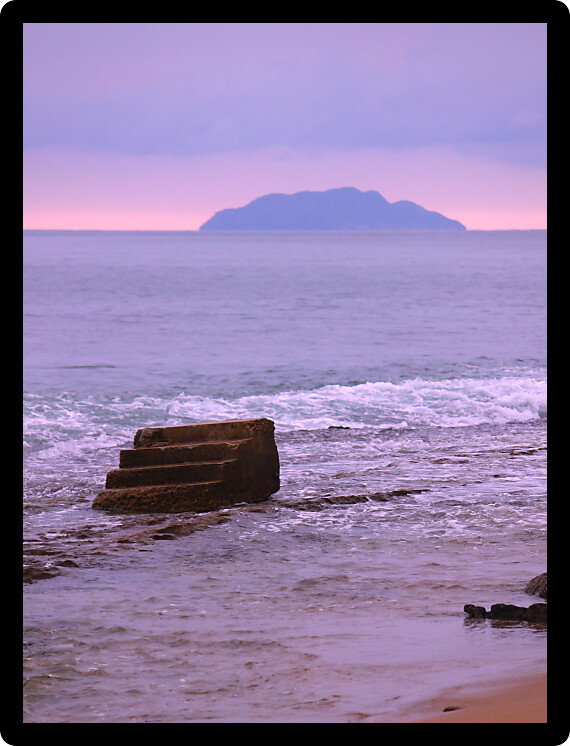 Landscape of Steps Beach near Rincon in Puerto Rico.
