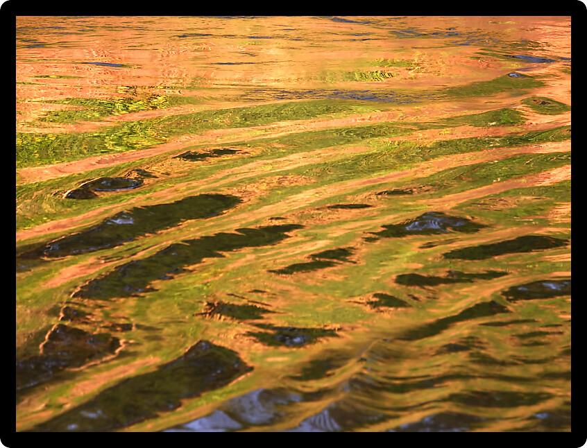 Beautiful fall colors reflect off the Kishwaukee River in Winnebago County Illinois.