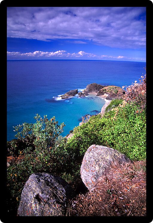 View of the Pacific Ocean from Hat Head National Park of New South Wales Australia.
