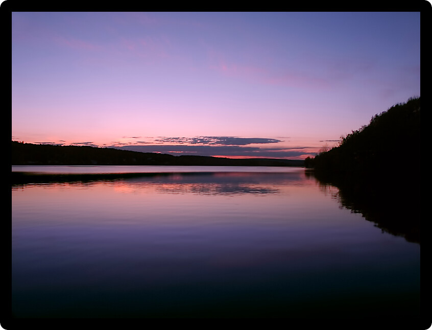 Beautiful colors reflect off Lake Superior in northern Michigan.