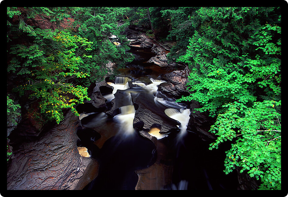 Beautiful rapids on the Presque Isle River at Porcupine Mountains State Park in Michigan.