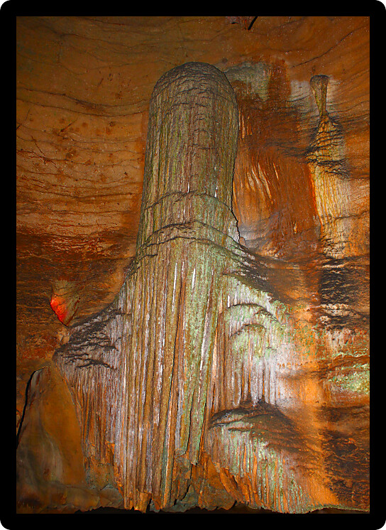 Amazing underground cave formations of Rickwood Caverns in Alabama.