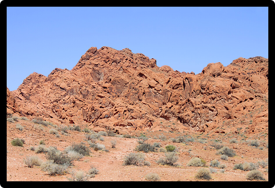 Red rock formations at Valley of Fire State Park in Nevada.