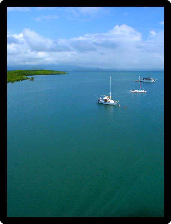 View along the coast of Port Douglas Queensland Australia.