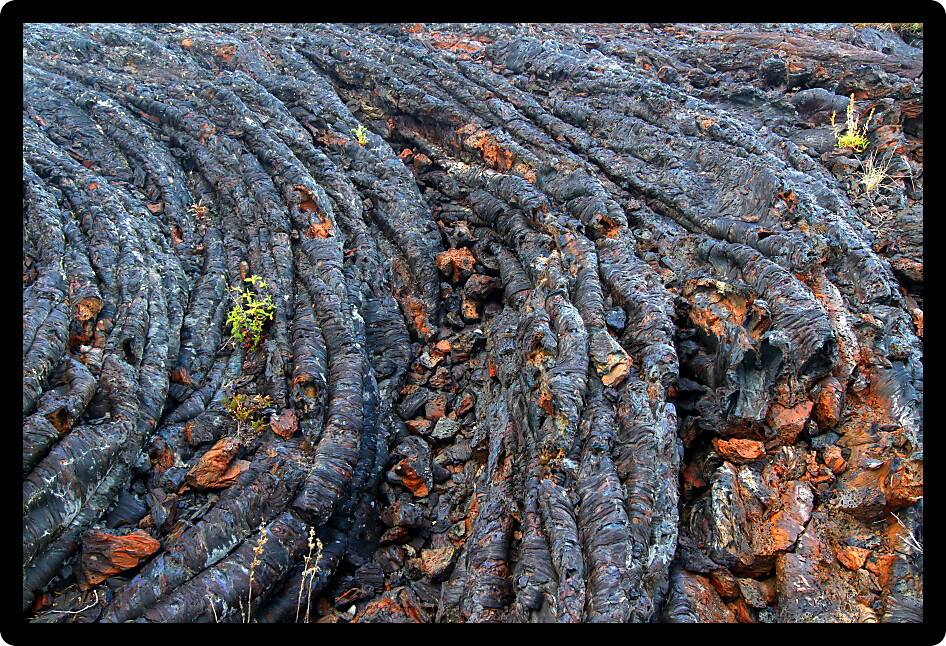 Cooled lava flow at Craters of the Moon National Monument in Idaho.