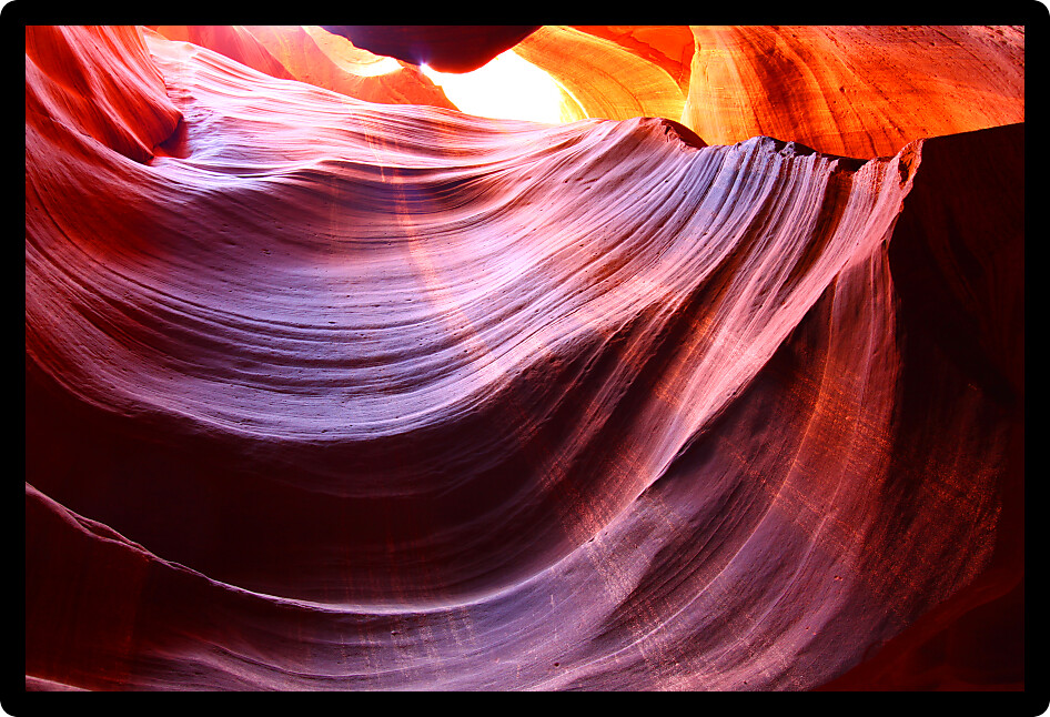 Striking colors of Antelope Canyon in northern Arizona USA.