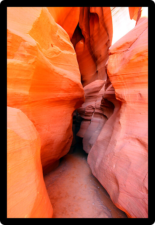 South entrance to Antelope Canyon in the deserts of Arizona.