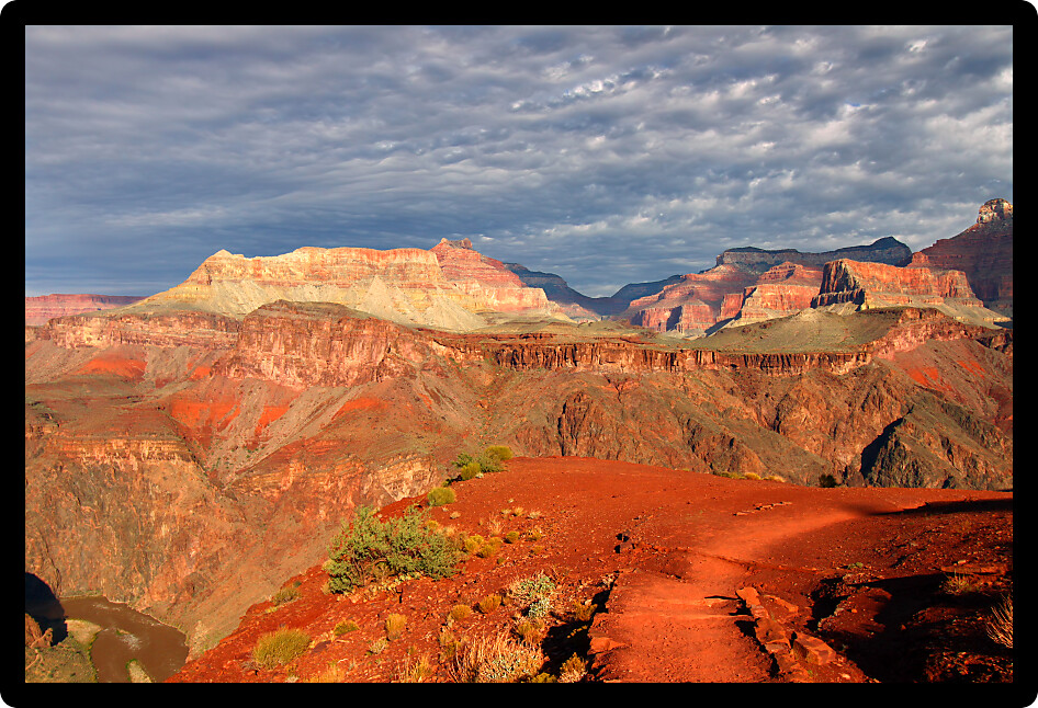 Early morning light illuminates the Grand Canyon in northern Arizona.