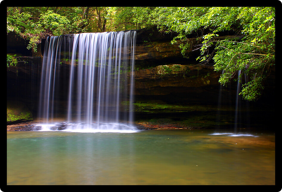 Beautiful Caney Creek Falls in the William B Bankhead National Forest of Alabama.