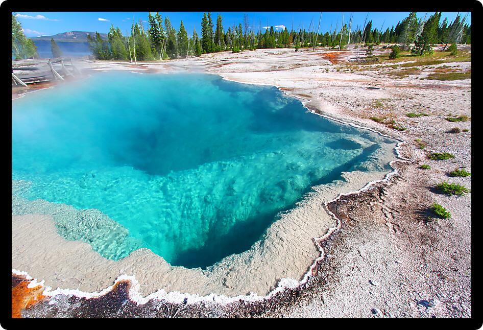 Black Pool of the West Thumb Geyser Basin in Yellowstone National Park.