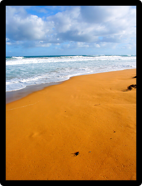 Beautiful sandy beach along the Pacific coastline of Warrnambool Australia.