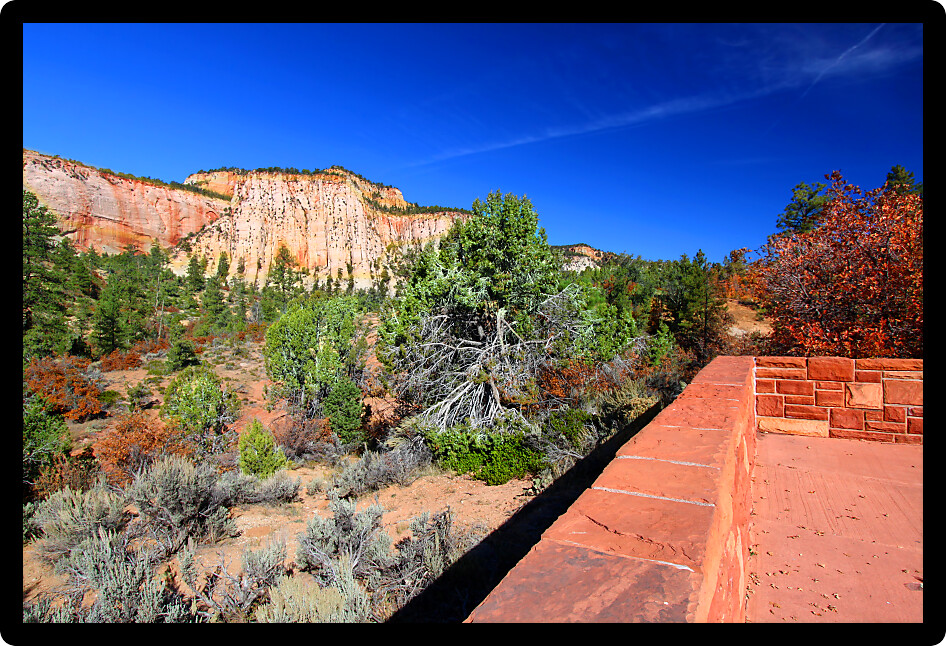 Scenic overlook at Zion National Park in Utah.